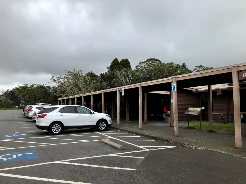 A car park with clearly marked disabled bays