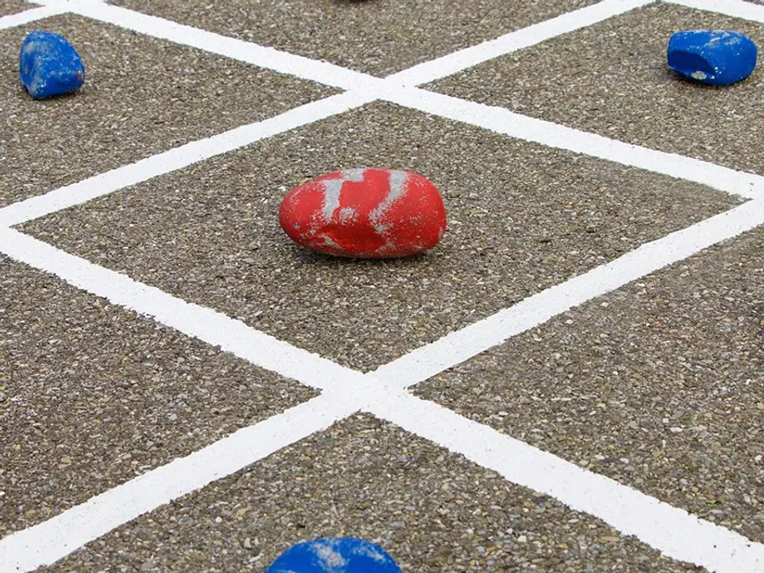 A hard play area after resurfacing