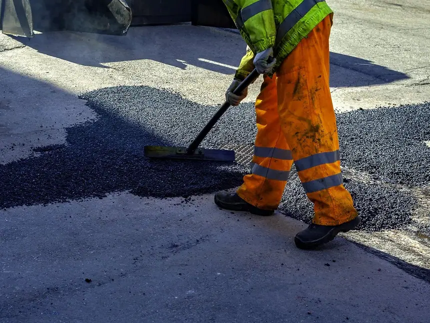 A road part-way through resurfacing