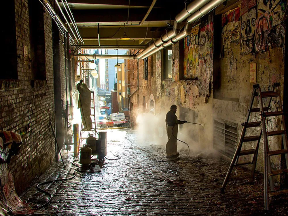 Graffiti Removal work carried out by Meads Resurfacing