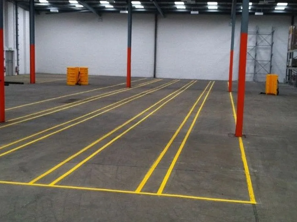 Warehouse Line Marking work carried out by Meads Resurfacing