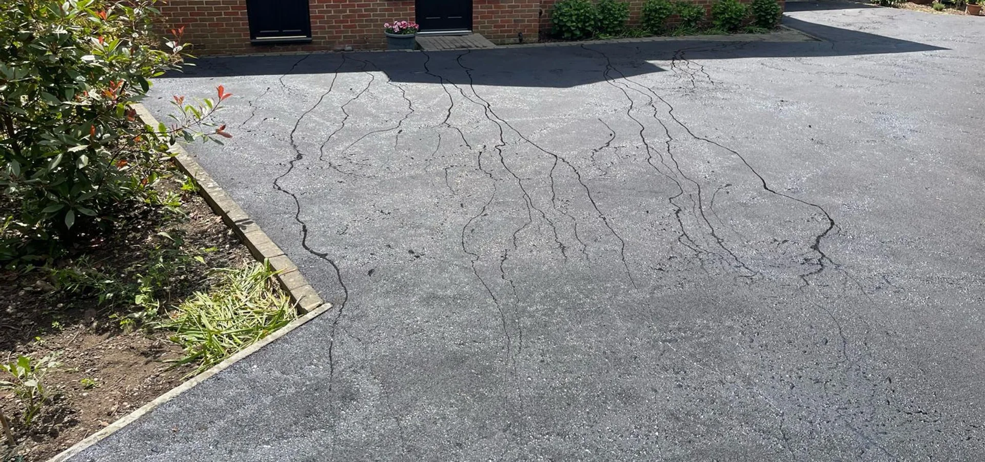 A completed tarmac driveway laid by Meads Resurfacing
